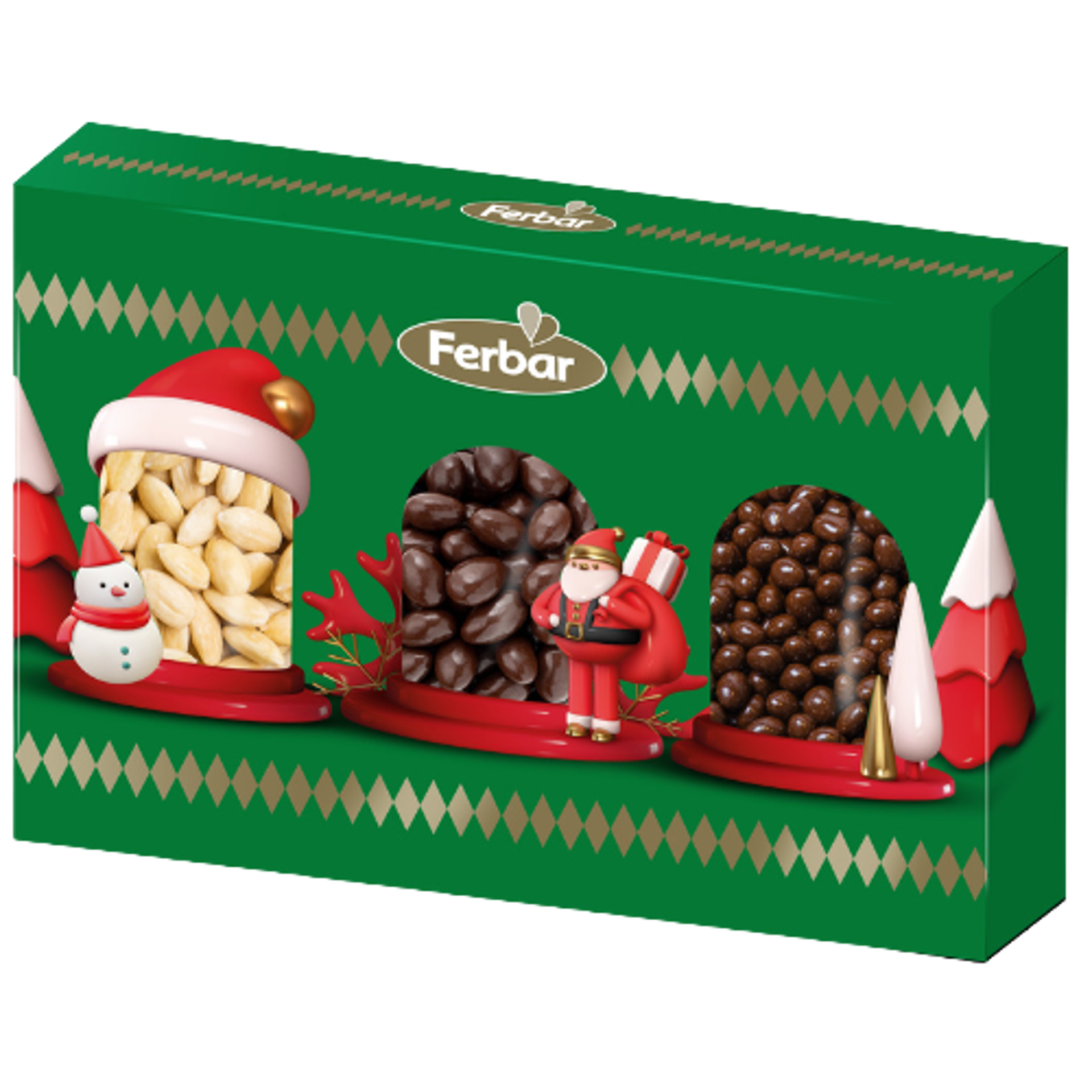 Imagem de Caixa Natal Com Frutos Secos E Chocolate