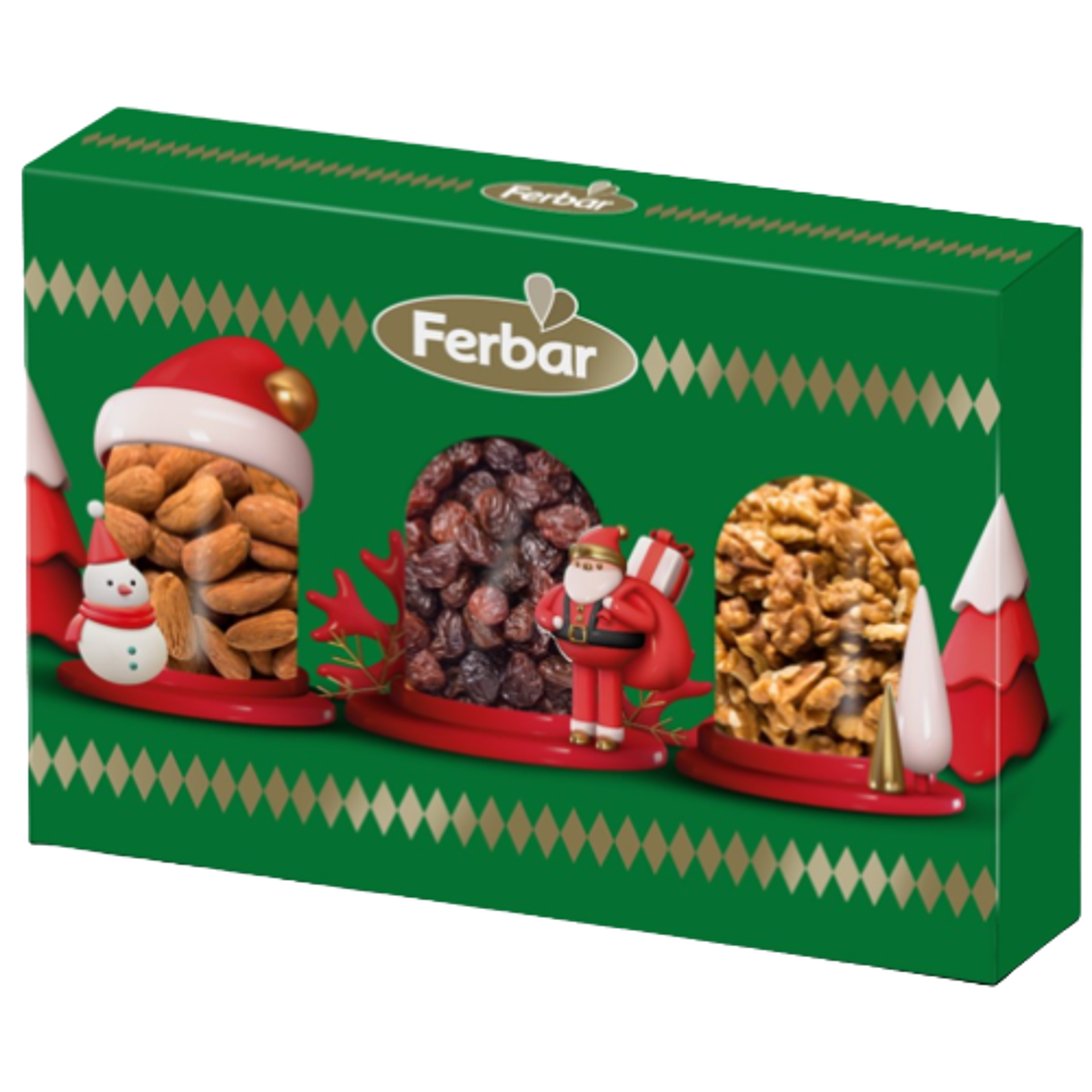 Imagem de Caixa Natal Com Frutos Secos