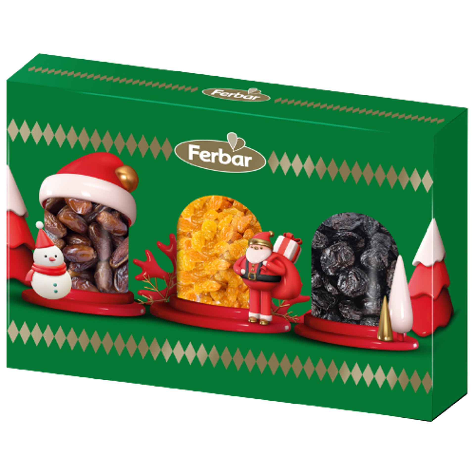 Imagem de Caixa Natal Com Frutos Secos Húmidos